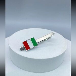 🇮🇹Awesome Red White And Green Tie Italy Flag Tie Clip 🇮🇹